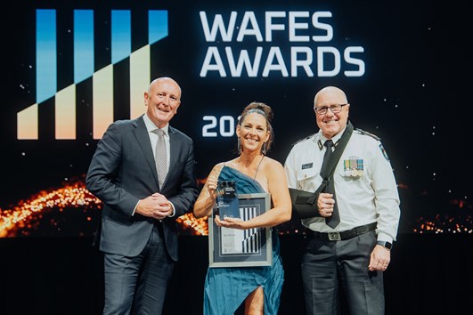 DFES Marine District Officer Bec Benson received the DFES Operations Individual Achievement Award.