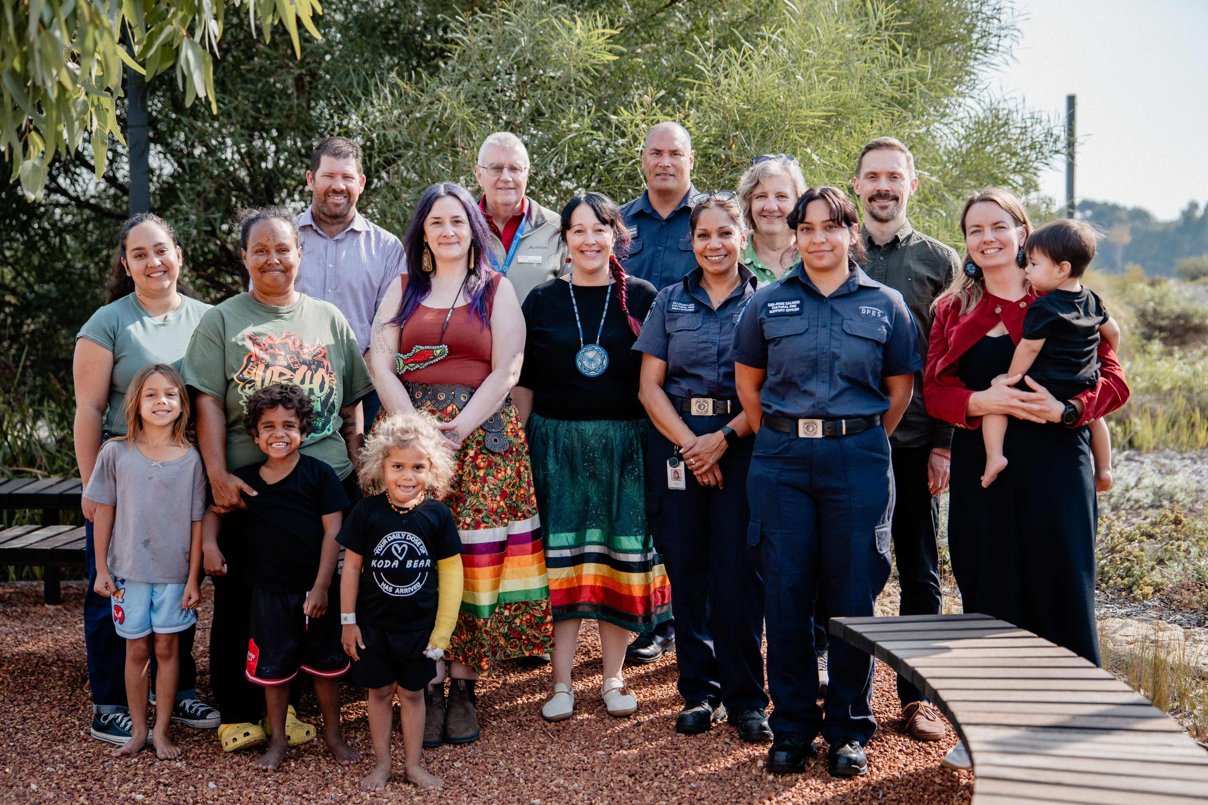Bindjareb Traditional Owners, BCoE Cultural Fire Program staff, AFAC and Canadian visitors