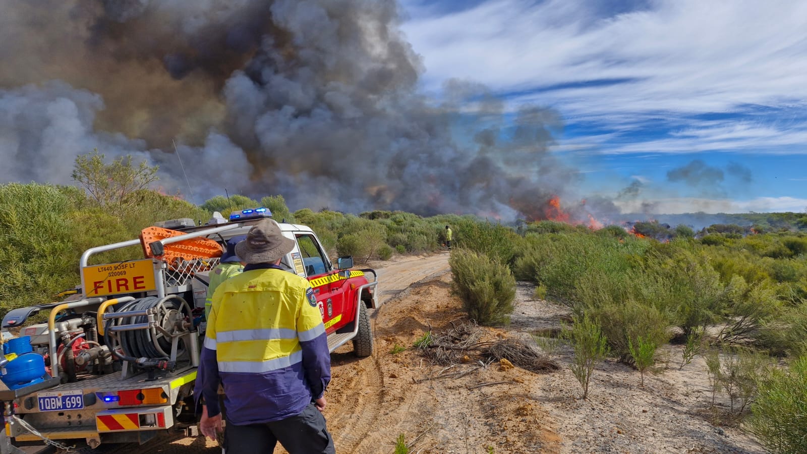 Crews conducting a planned burn