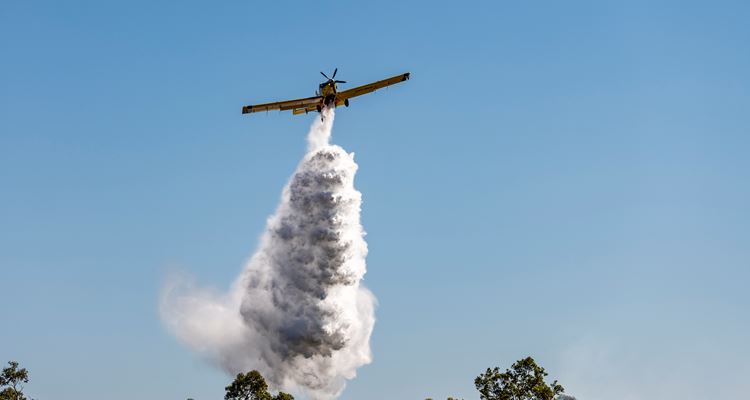 The fixed-wing water bombers can cruise at a speed of 280 kilometres per hour, have the ability to drop up to 3,150 litres of water each and require just minutes to refuel and reload